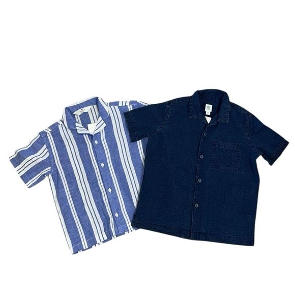 H&M/Gap Boys Blue and White Button Down Shirt(Size 4-5yrs) - Picture 1 of 8